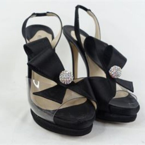 Nicholas Kirkwood Women's Black Embellished Strappy Sandal Pumps Size: 40 - Picture 2 of 9
